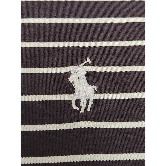 Vintage Ralph Lauren Polo Golf Mens L Striped Blue/Lt.Blue‎ Pima Cotton 90's - Picture 2 of 6